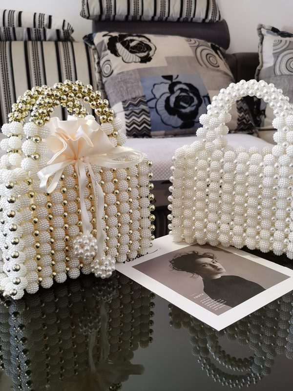 French niche bayberry ball hand-woven bag beaded bag pearl bag dinner handbag