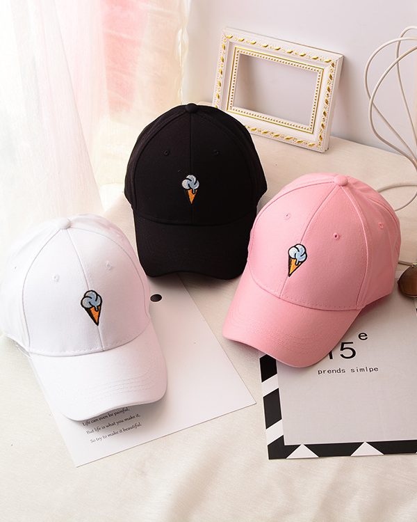 Hat Korean Version Of The Soft Sister Children's Ice Cream Bend Along The Baseball  Tide Casual Men's Spring And Summer Caps Sun Hat