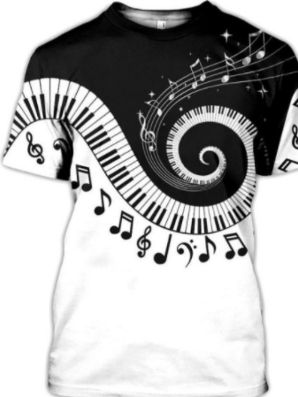 Guitar Short Sleeve Crew Neck T-shirt