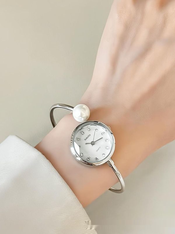 Women's High-grade Simple Pearl Bangle Watch High-grade Watch