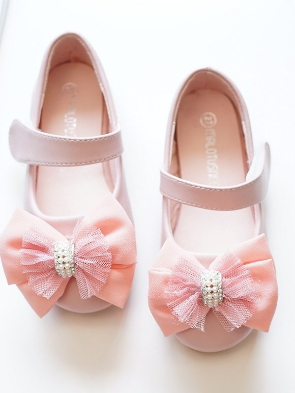 New Princess Casual Flat Rhinestone Dress Flower Girl Shoes
