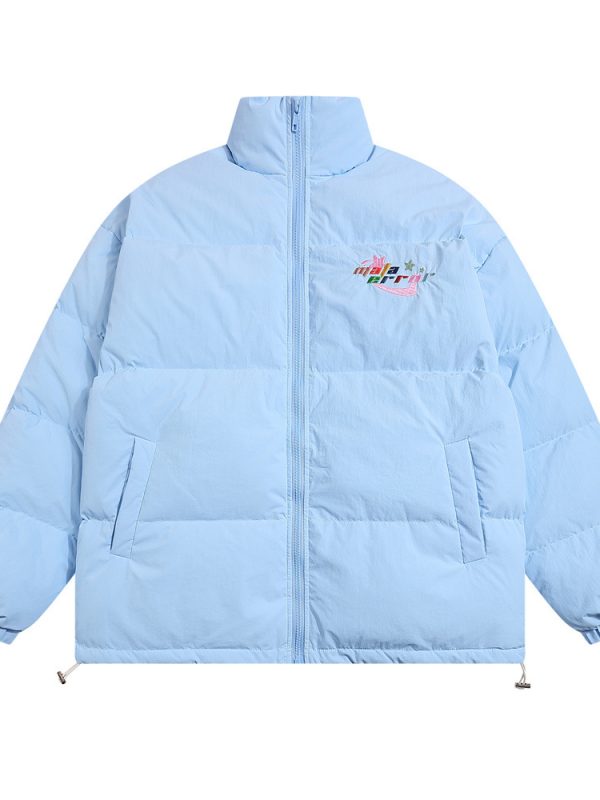 Men's High Street Simple Embroidery Letter Coat