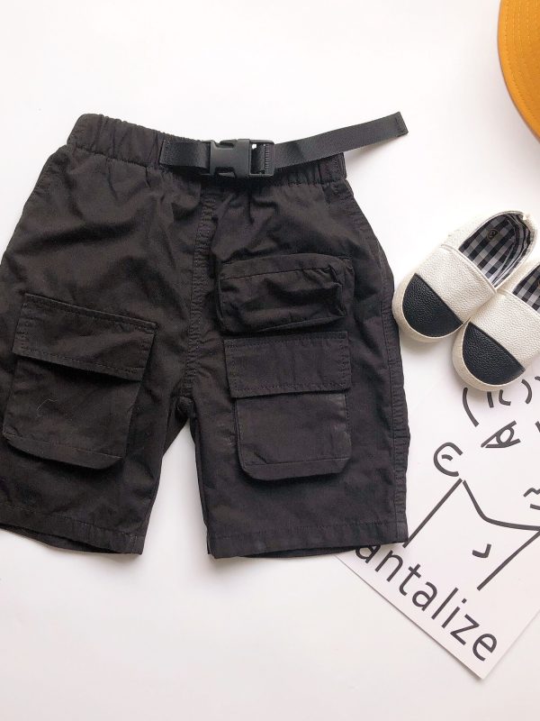 Children's Fashion Style Casual Pocket Overalls