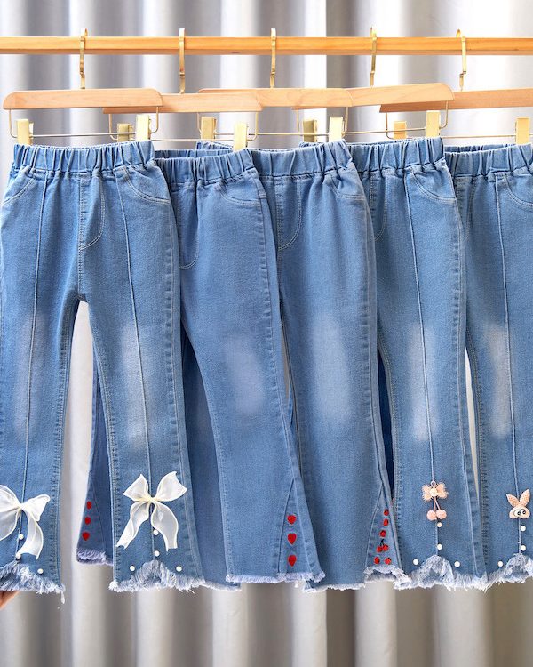 Children's Denim Wide Leg Pants Casual Speaker