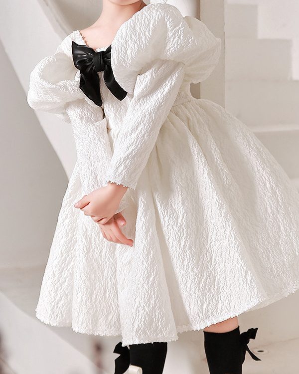 Girls Temperament Fashion Pleated Piano Costumes