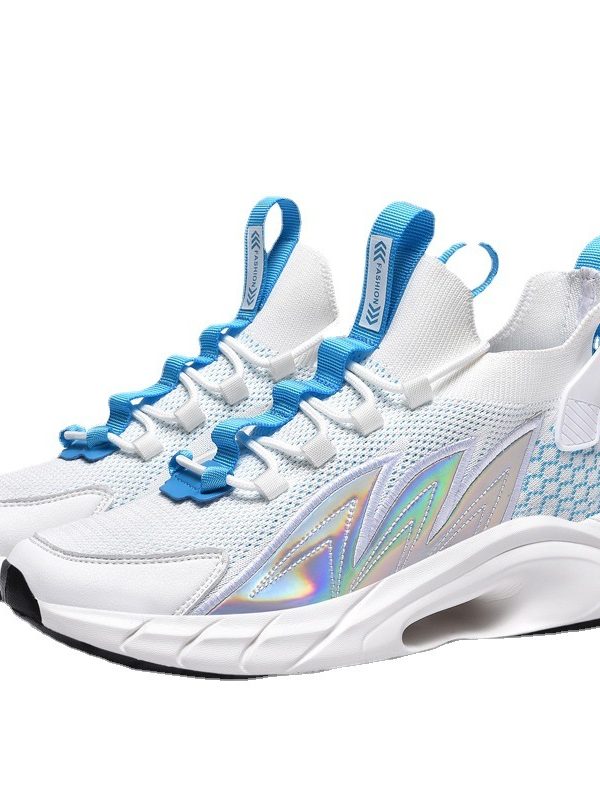 Ultralight Flying Woven Breathable Sequin Lace-up Socks Shoes Old Shoes Men