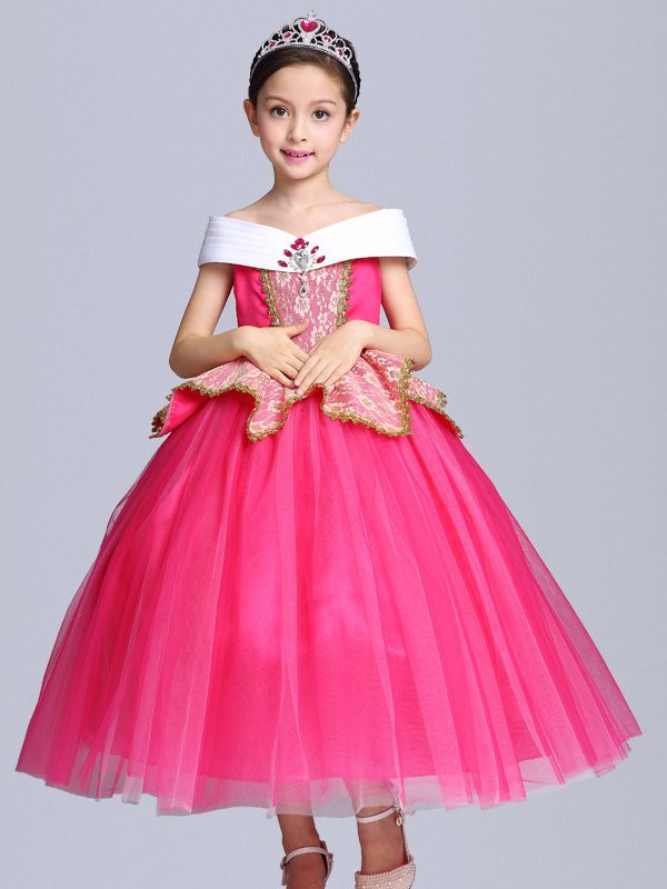 Princess Aurora Dress Girls Halloween Costume Performance Wear