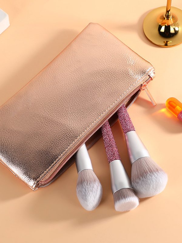 فرشاة مكياج مرصعة بالماس، أداة مكياج بشعيرات ناعمة