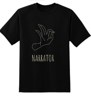 men's Narrator T shirt for custom design
