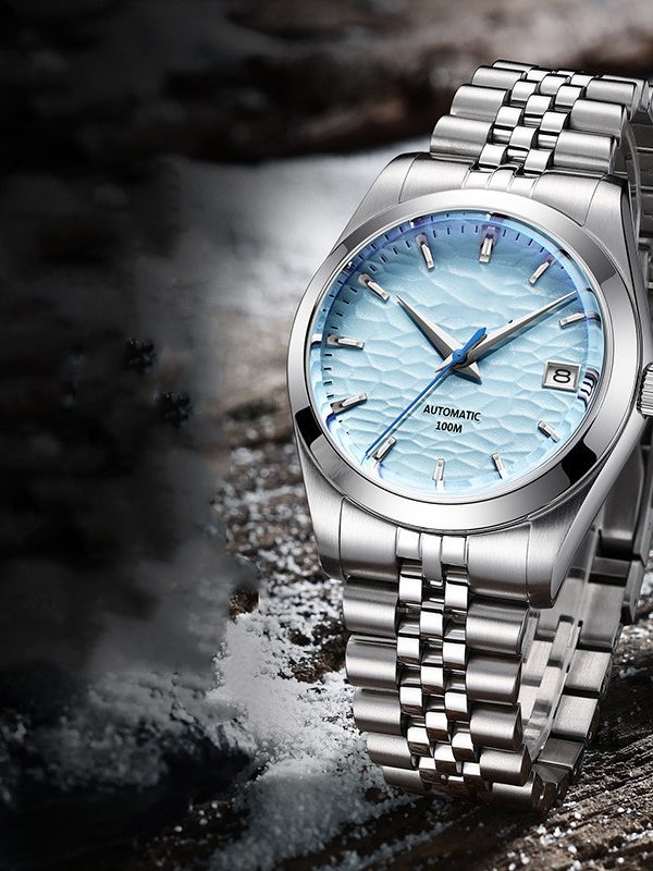 ساعة ميكانيكية مقاومة للماء من الفولاذ المقاوم للصدأ للرجال