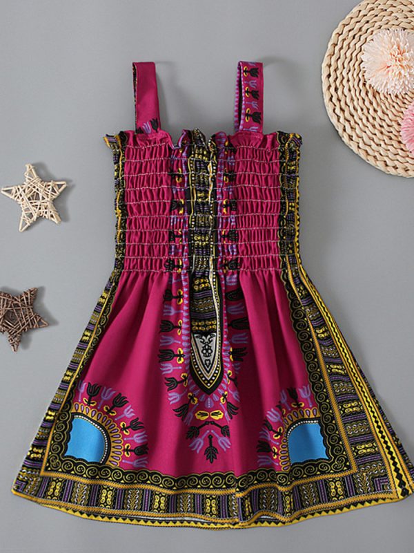 Girls' Bohemian Suspender Dress Children's Clothing