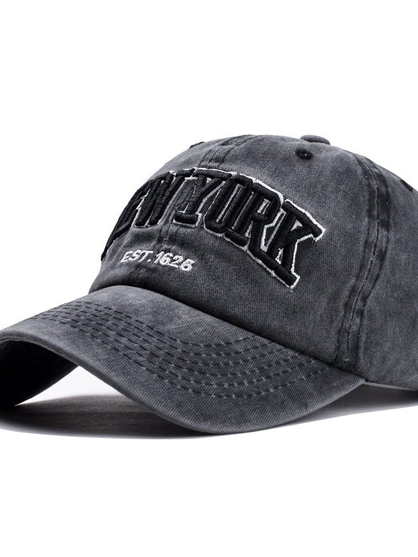 Washed cotton three-dimensional cap