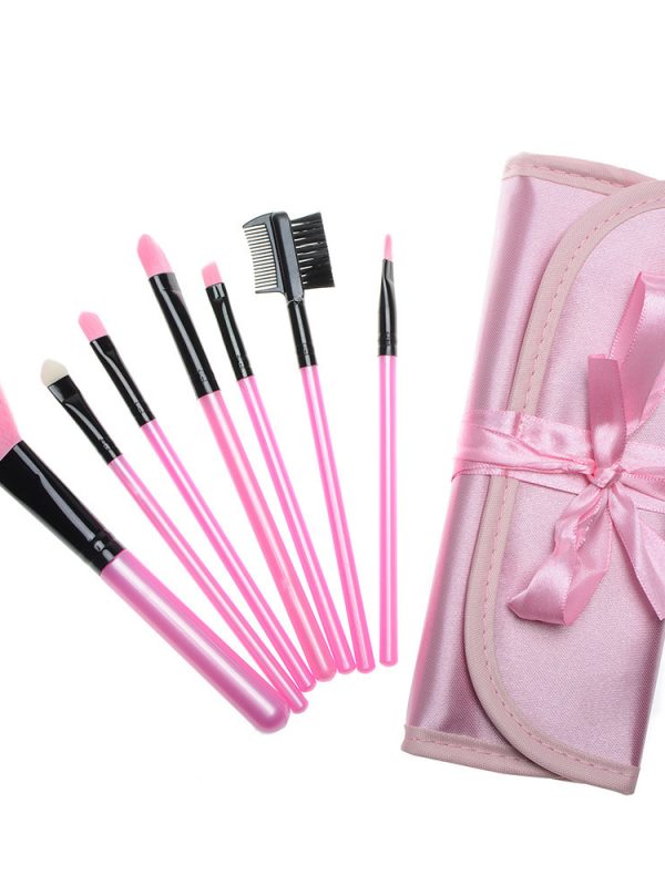 Multifunctional Portable 7 Ribbon Makeup Brushes Suit