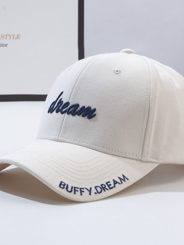Korean Version Fashion Letter Embroidery Sun-proof Peaked Cap