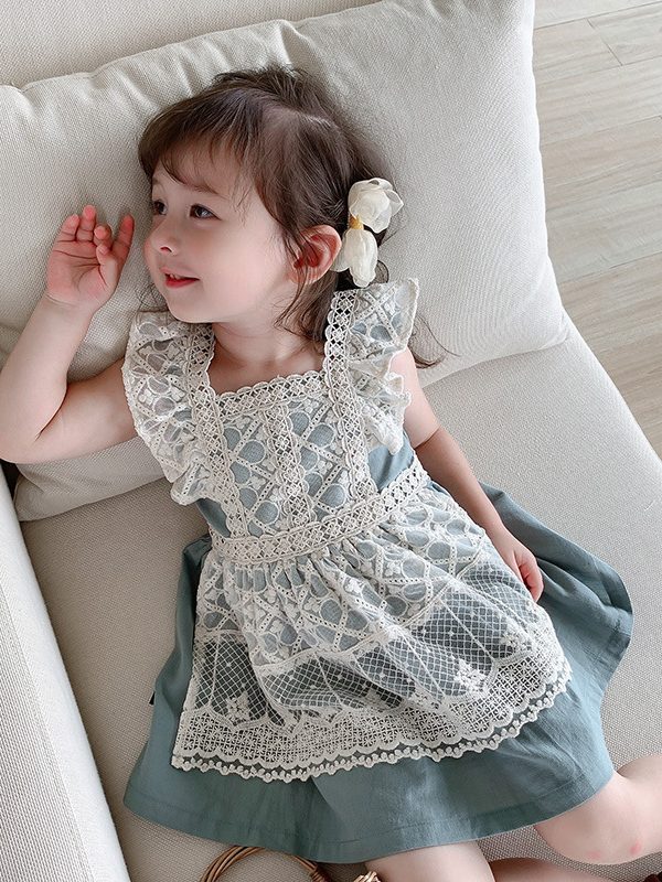 فستان دانتيل للبنات فستان أميرة صغير