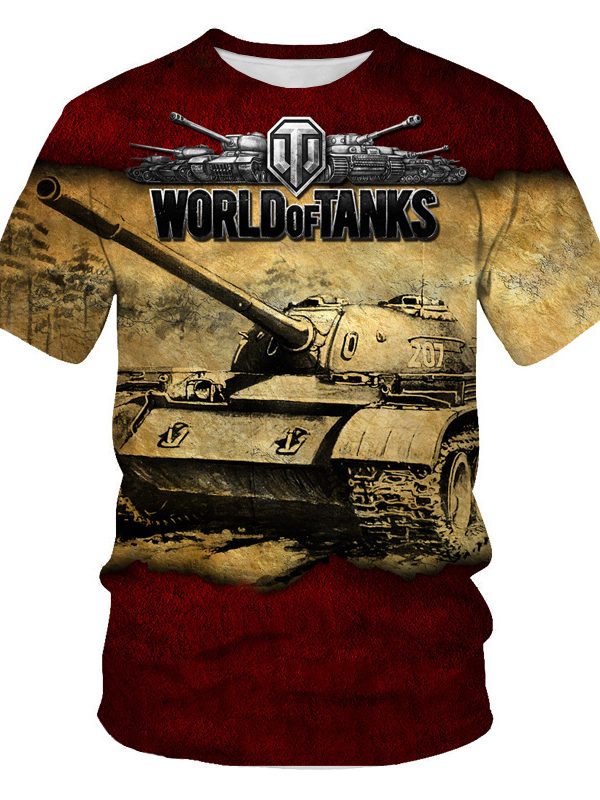 Men's T-shirt with round neck and short sleeves