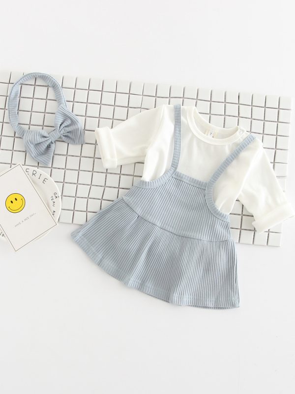 ملابس أطفال بناتي خريفية للأطفال حديثي الولادة من القطن، رومبير للأطفال، طقم من ثلاث قطع