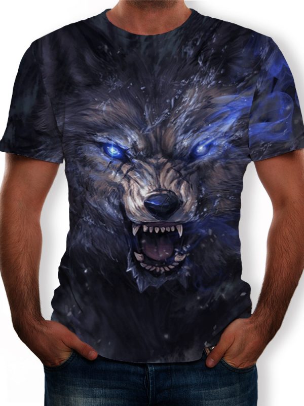 Wolf head 3D digital printing men