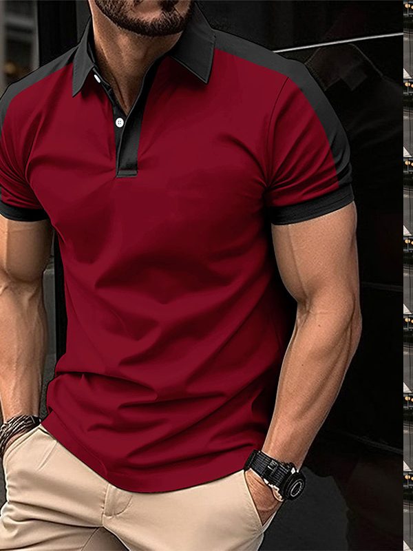 Men's Short Sleeve Business Shirt Summer Casual Polo Shirts
