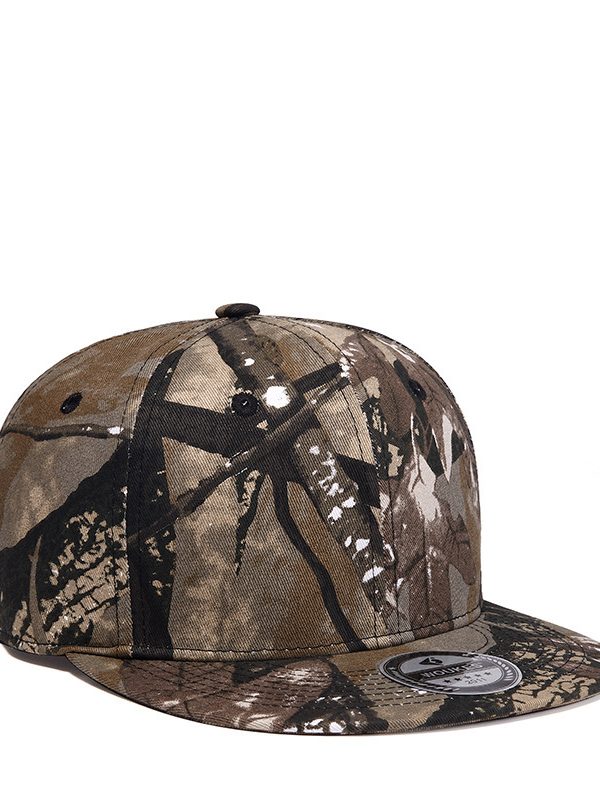 European New Tree Print Pattern Hip-hop Hat Men