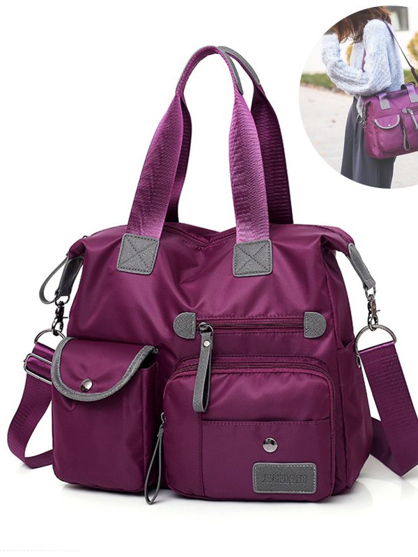 Large Capacity Multi-pocket Shoulder Bag For Women Nylon Waterproof Handbags Female Casual Commuting Messenger Crossbody Bags