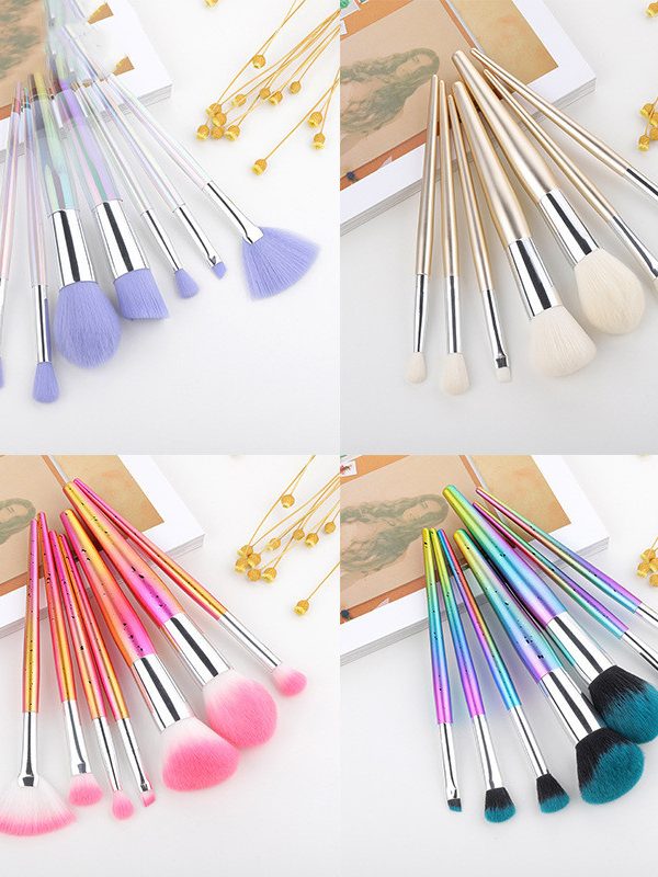 مجموعة فرش مكياج بنمط قطرات الماء