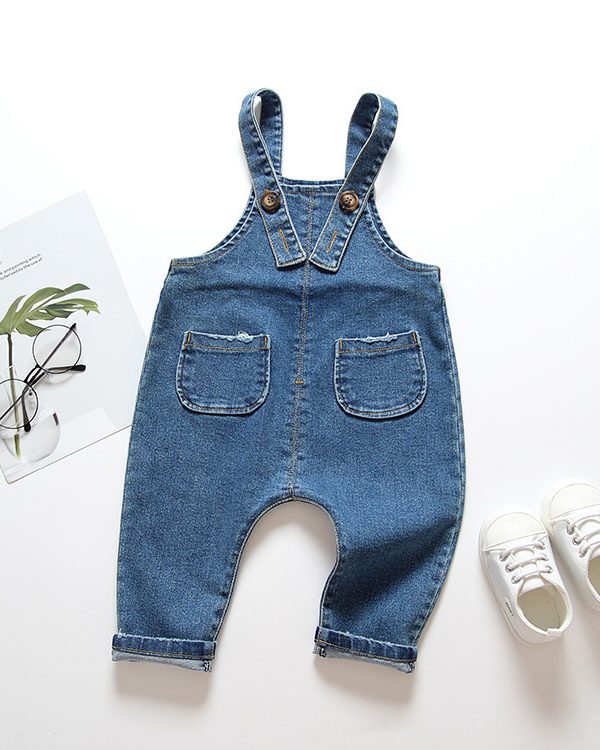Children's denim overalls