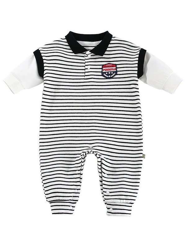 Baby Onesies Striped Male Baby Newborn Clothes Baby Autumn Clothes