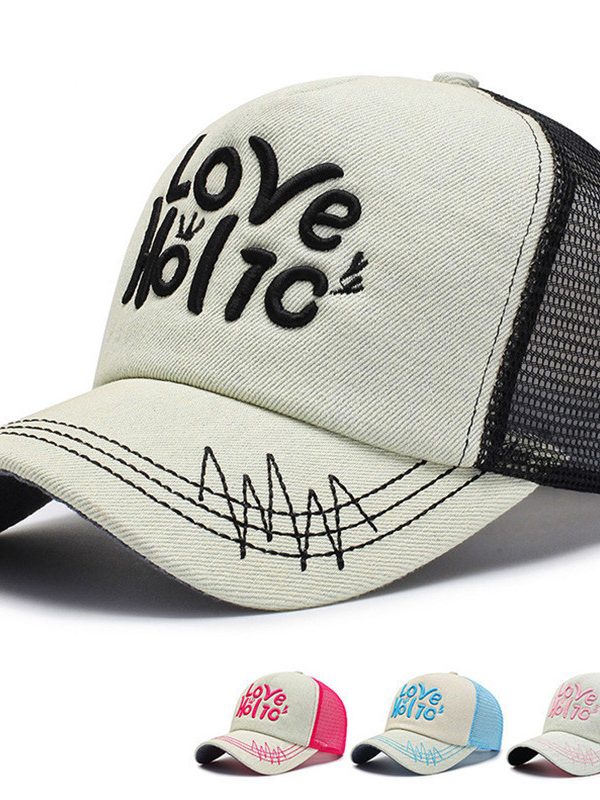 Spring And Summer Fashion Embroidery Alphabet Peaked Cap Outdoor Travel