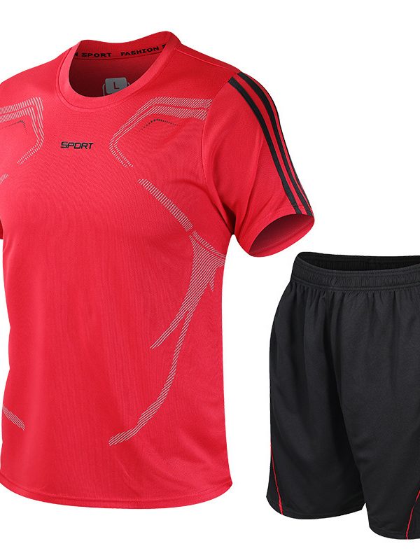 Men's Sets Summer Sportswear T-Shirts And Shorts Track Suit Big Size M To 5XL Reach For Weight 105kg