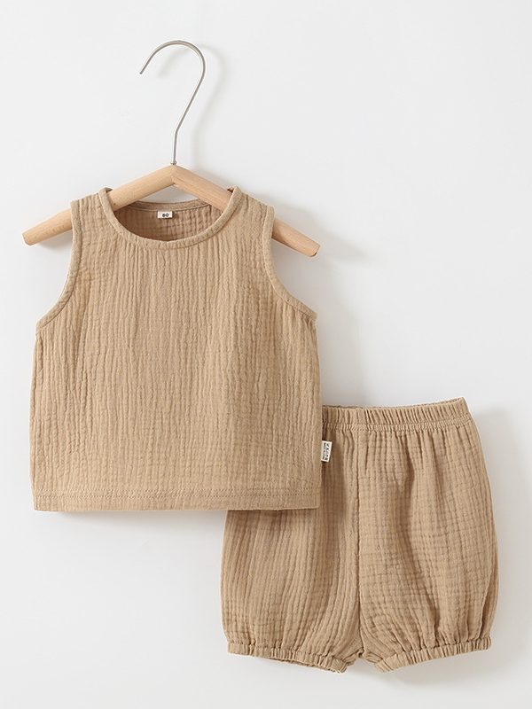 ملابس أطفال منزلية مكيفة الهواء بدلة قطنية