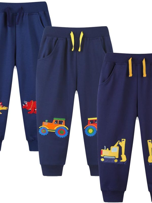 Autumn New Boys' Sweatpants Embroidered Sports Pants