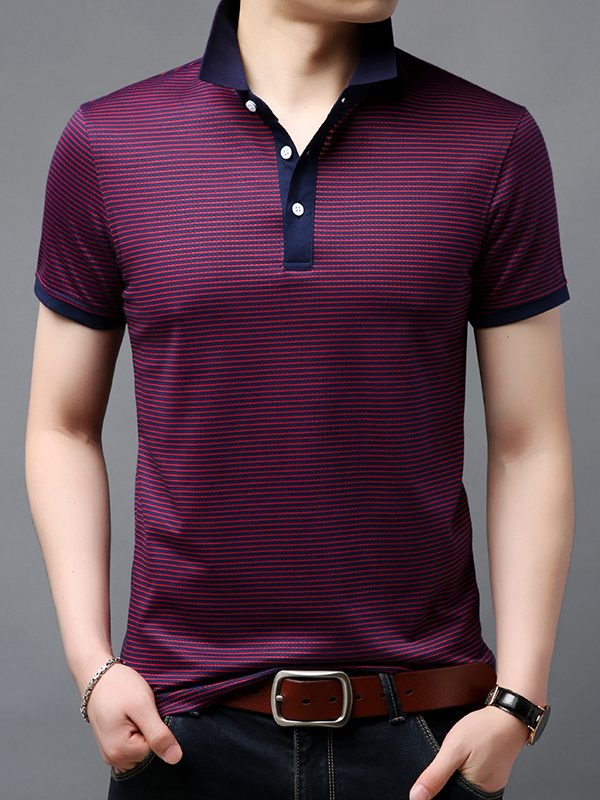 Korean striped print shirt