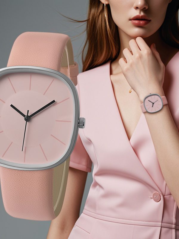 ساعة Niche High Sense النسائية المصنوعة من السيليكون Cube Sugar