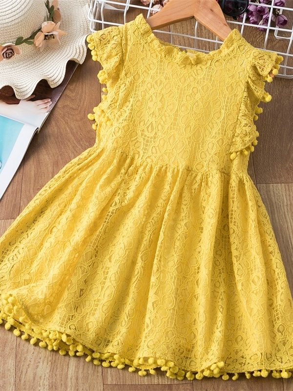 Girls lace hollow dress