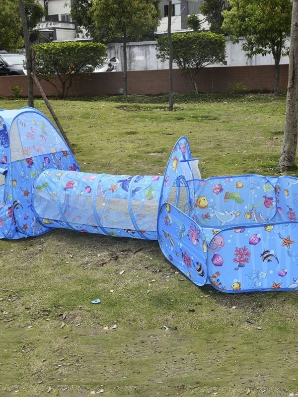 Underwater World Children's Tent Three-piece Marine Cartoon Ball Pool Tunnel Three-in-one Children's Tent