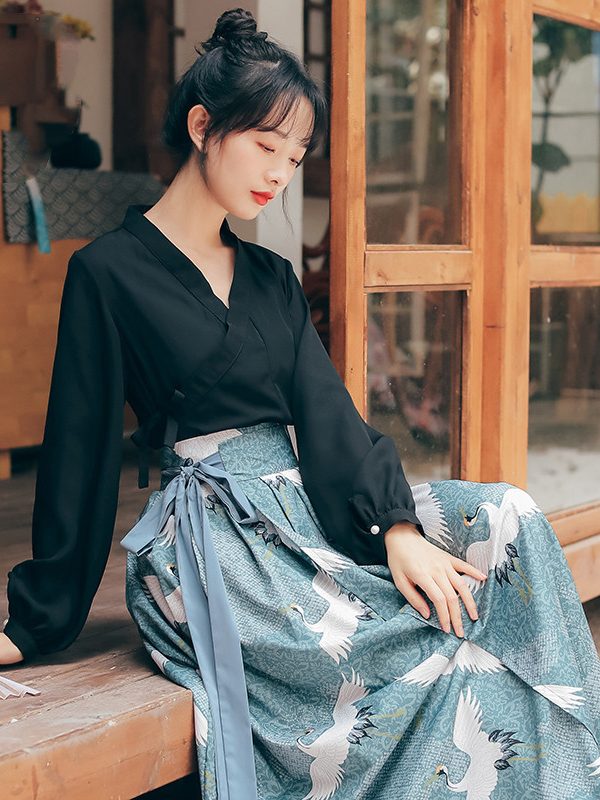 Women's Fashion Casual Vintage Dresses Two-piece