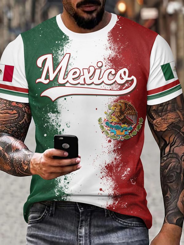 Eagle And Snake T-shirt Loose Round Neck Men's Short Sleeve T-shirt