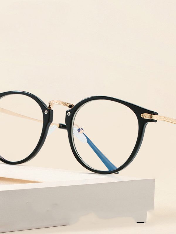 إطار نظارات مستديرة بتصميم ريترو للجنسين TR90 مرآة مسطحة