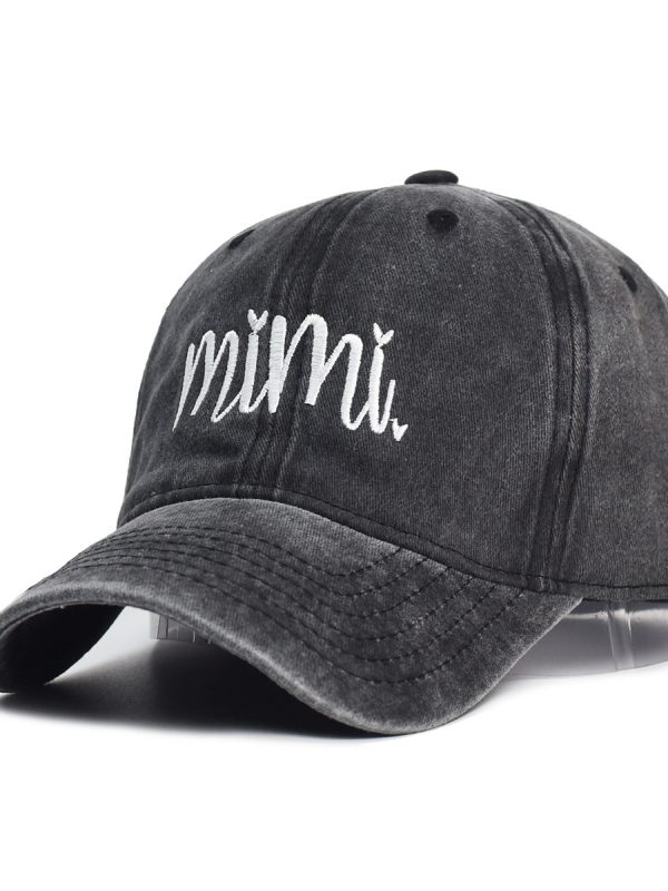 Embroidered Hat Vintage Distressed Soft Top Washed Baseball Cap