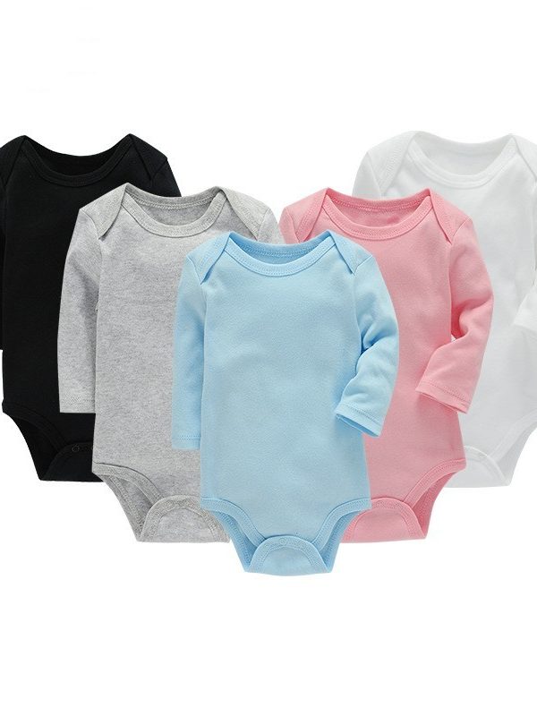 Baby Plain Color Bag Fart Clothes Climbing Print Patterns