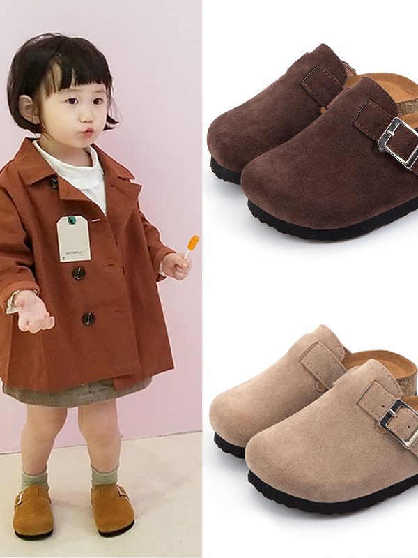 Cork Baby Girl Children's Shoes Belt Buckle