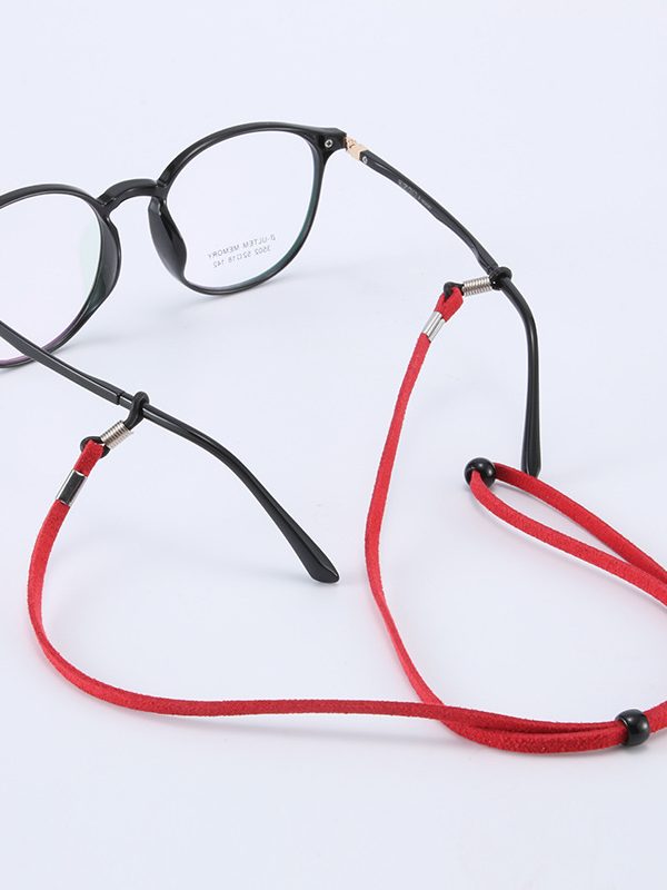 نظارات حبل مضاد للانفصال رياضي قابل للتعديل من جلد الشامواه الفلانيل