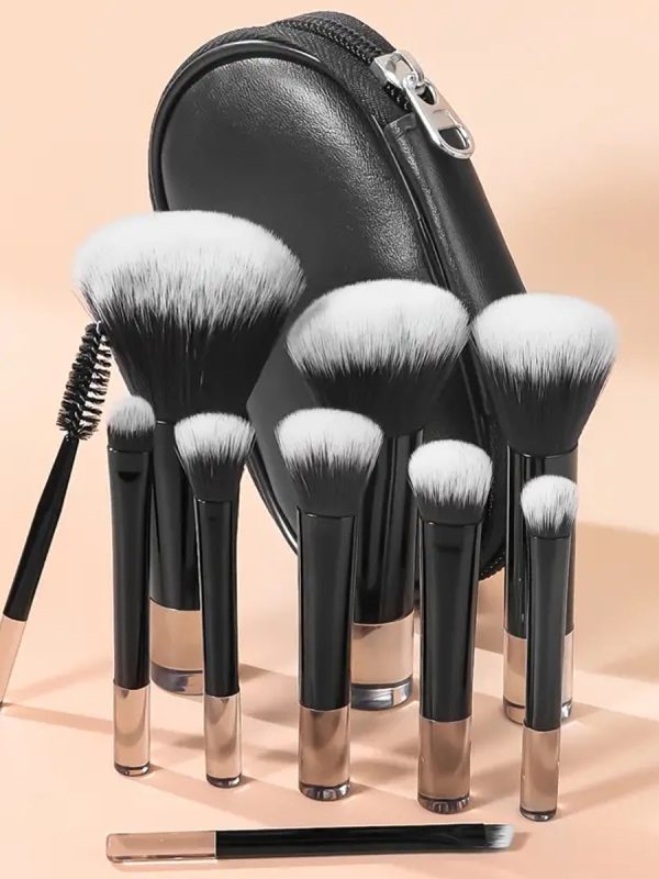 8 Long Tube Makeup Brushes Suit Multicolor