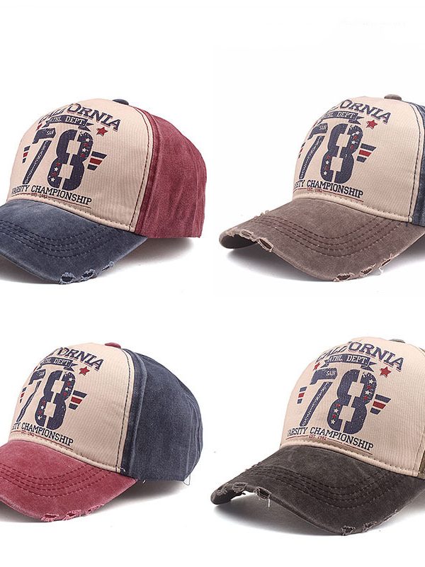 Washed Coating Sunshade Casual Duck Tongue Baseball Cap