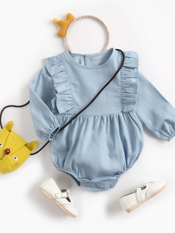 ملابس جينز للأطفال رومبر ملفوف