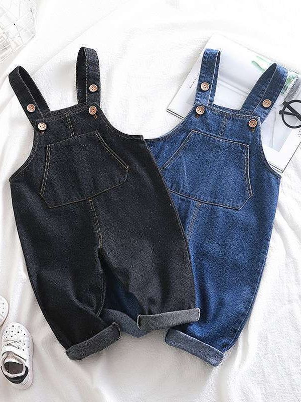 بنطلون جينز للأطفال الصغار، بنطلون جينز للأطفال، بنطلون فضفاض غير رسمي على الطراز الكوري للأطفال