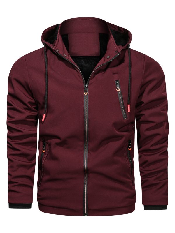 Spring And Autumn Men Detachable Hooded Jacket