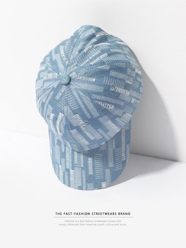Denim Damaged Hat Outdoor Snapback Trucker Hat Men Adjustable Baseball Caps Trendy Women Hip Hop Fashion Ha