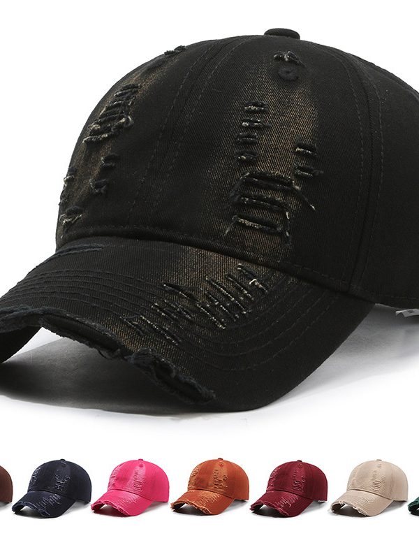 Street Hole Vintage Baseball Cap Men Do The Old Cowboy Washed